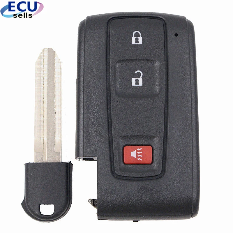 Новый смарт чехол без ключа с дистанционным управлением 2 + 1 кнопка для Toyota Prius 2004