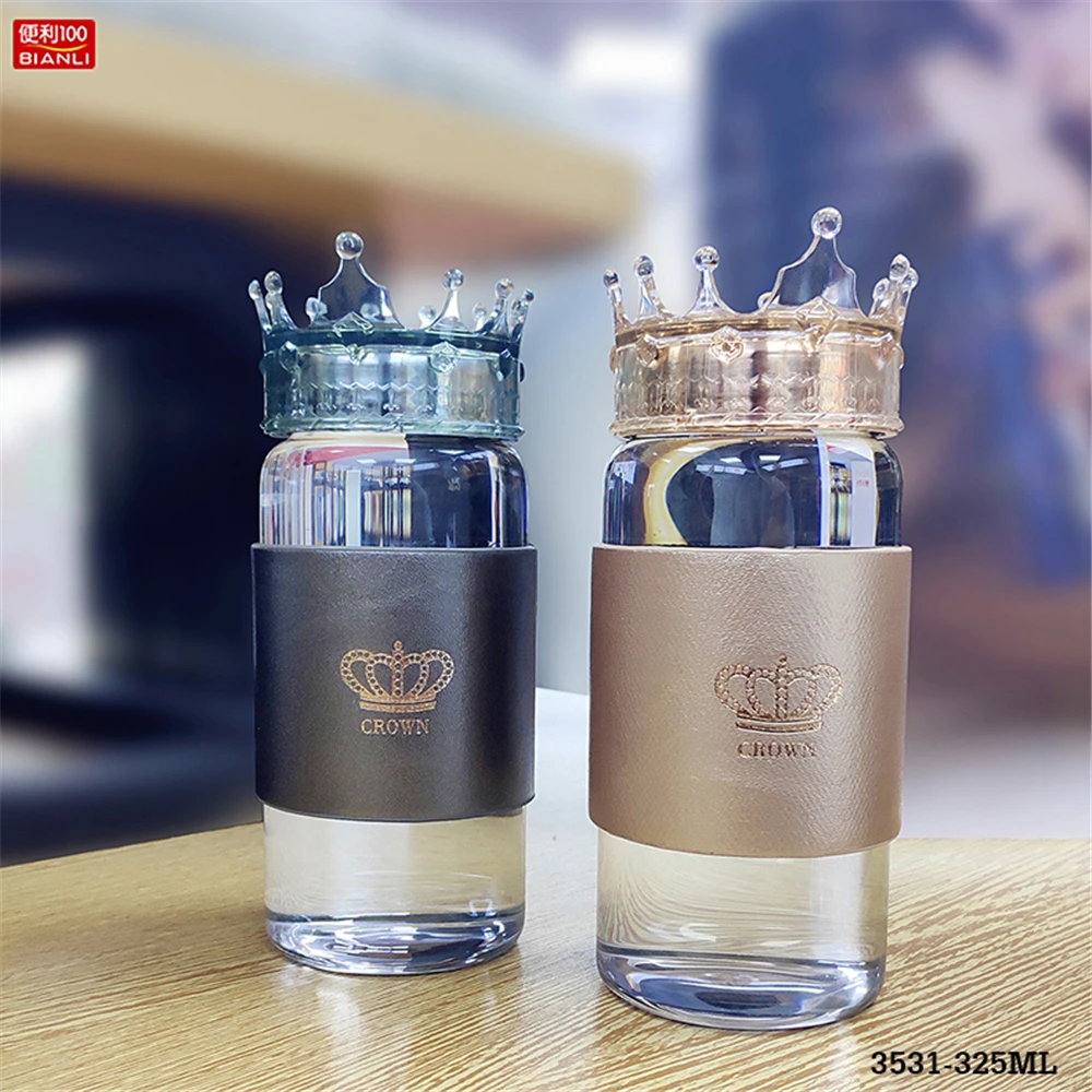 Queen Fan стеклянная бутылка для воды 310/325 мл Студенческая Корейская креативная портативная бутылка для воды Анти-обжигающая Мужская и wo Мужская чайная чашка