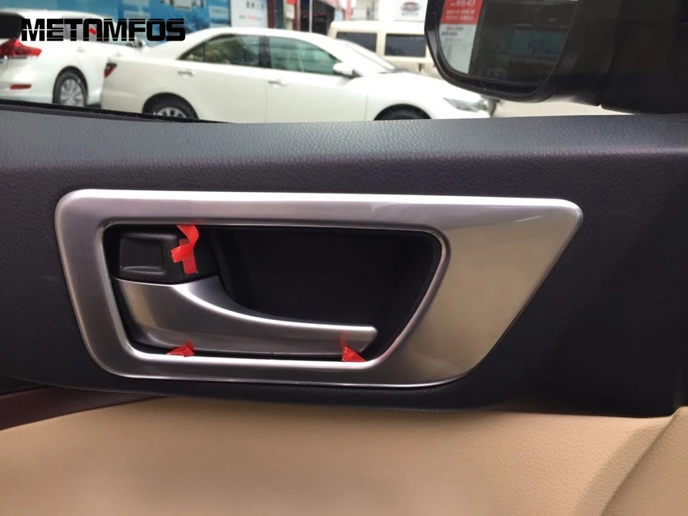 Для Toyota Highlander 2015-2018 2019 матовая внутренняя дверная ручка чаша крышка отделка