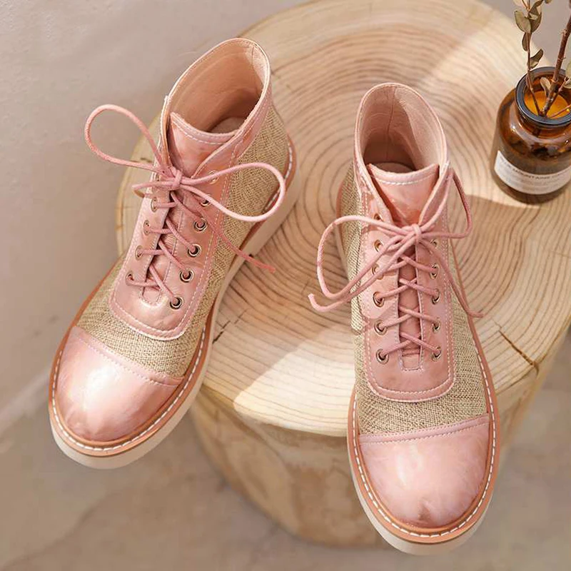 С волнообразным краем Zapatos de mujer Новая зимняя обувь женские ботильоны из коровьей