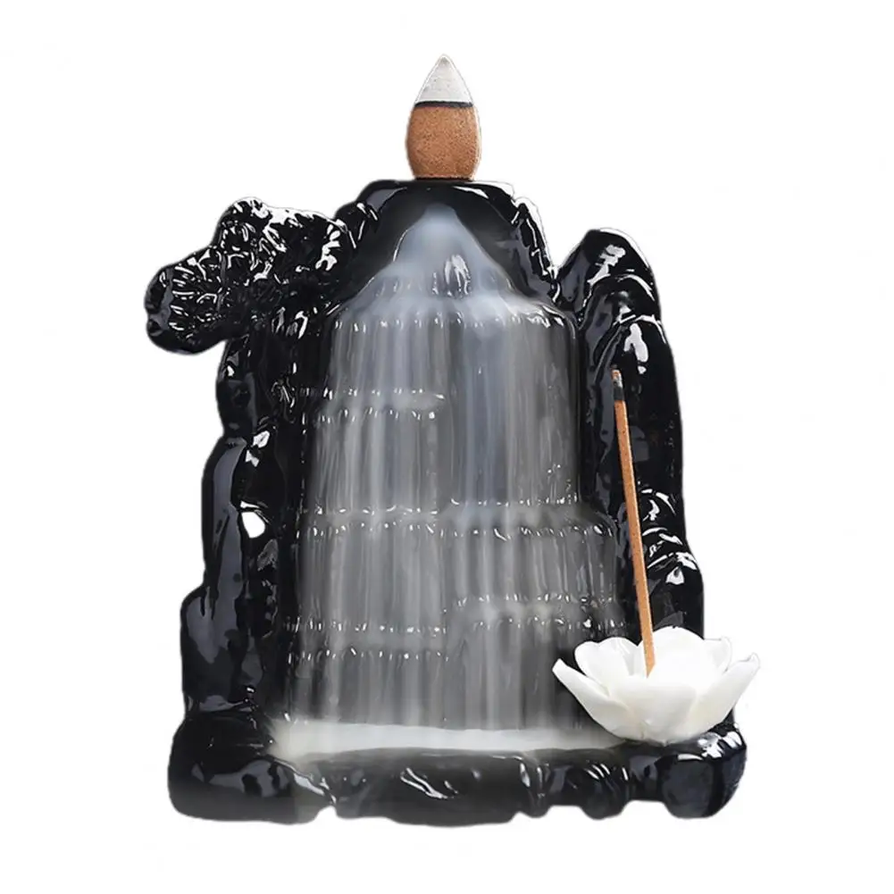 

New Arrival !!! Backflow Incense Burner Waterfall Ceramic Smoke Censer Handicraft Home Decor