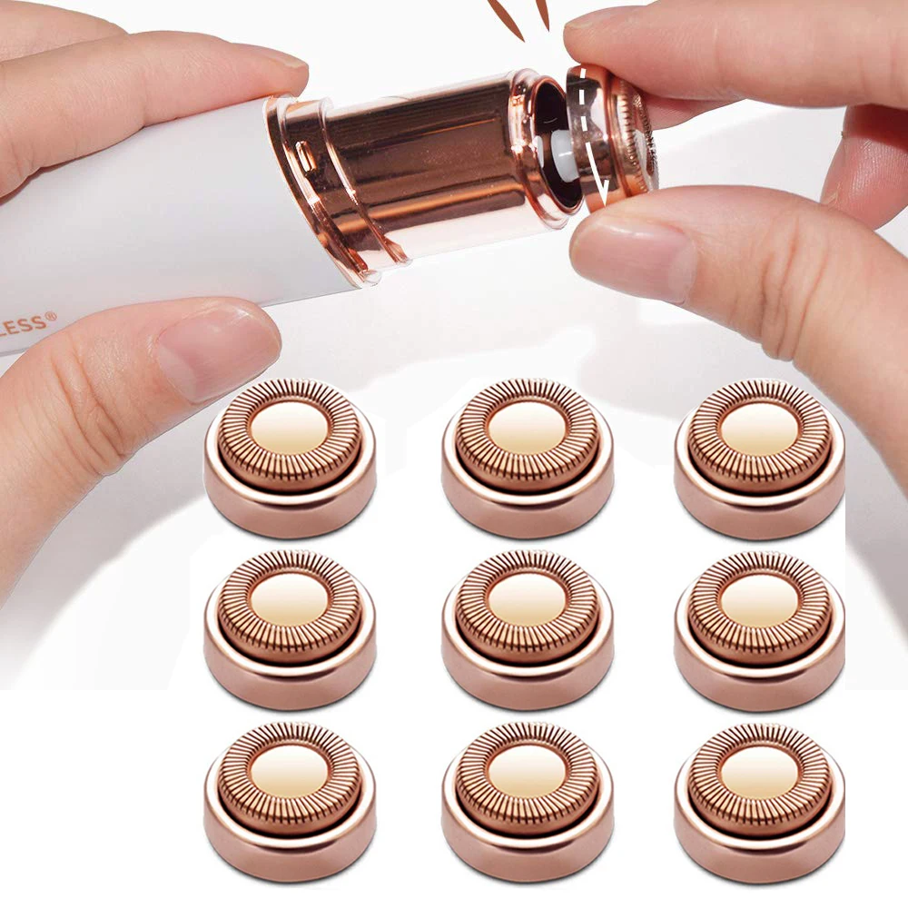 Facial Hair Remover Replacement Heads Generation 1 Single Halo 18K Rose Gold for Women's Facial Hair Remover 3pcs /6pcs /9pcs