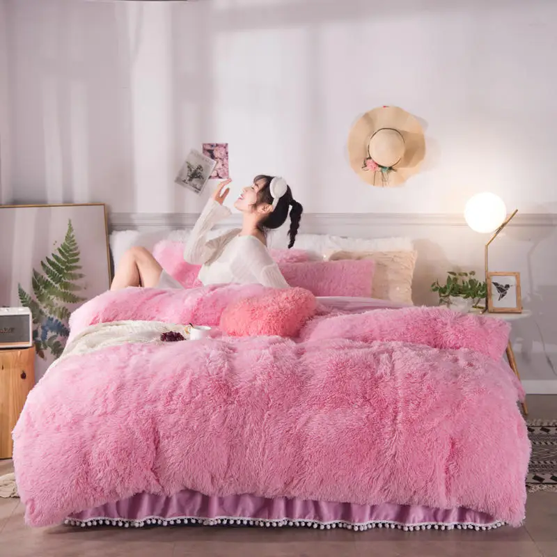 Золотой теплый белый флис зимние женские текстильные тапочки плотное постельное