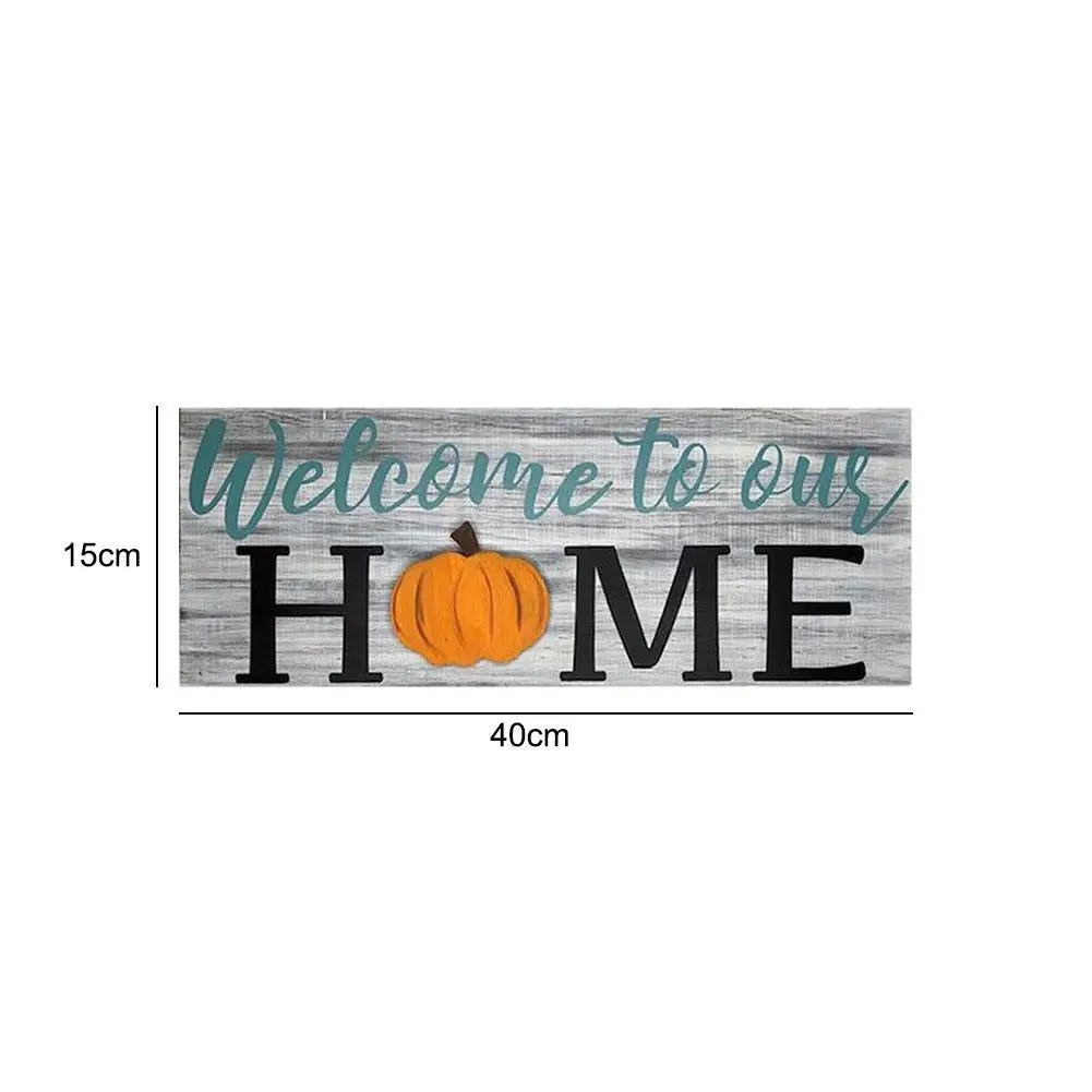 

Welcome To Our Home Wooden Door Hanger 40*15CM Decoration Home Birthday Parties Durable Pendant Festival Decor W9C7