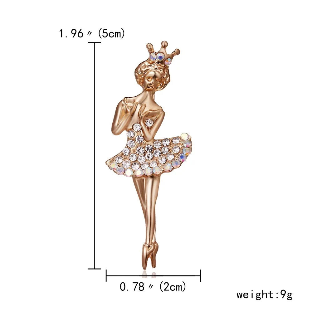 Мода Rhinestone танцы мальчик и девочка чертежное масло фигурка персонажа брошка заколка для женщин Девушка эмаль платье маленькое платье аксессуары