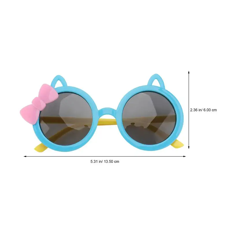 

2 Pairs of Cartoon Sunglasses Toys Kid Sunglasses Props Bowknot Pattern Glasses