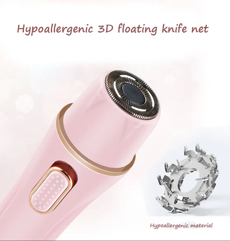 

Female Facial Epilator Mini USB Charging Four-in-one Electric Eyebrow Trimmer Eye Care Painless Epilator Facial Razor Portable