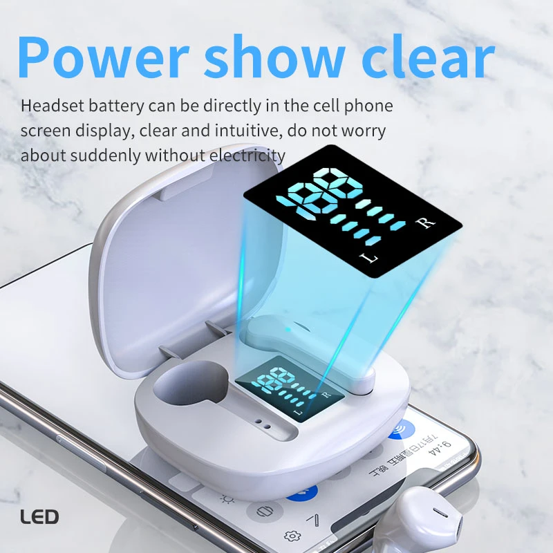 TWS Спортивные Bluetooth Беспроводные наушники с микрофоном водонепроницаемые 9D HIFI