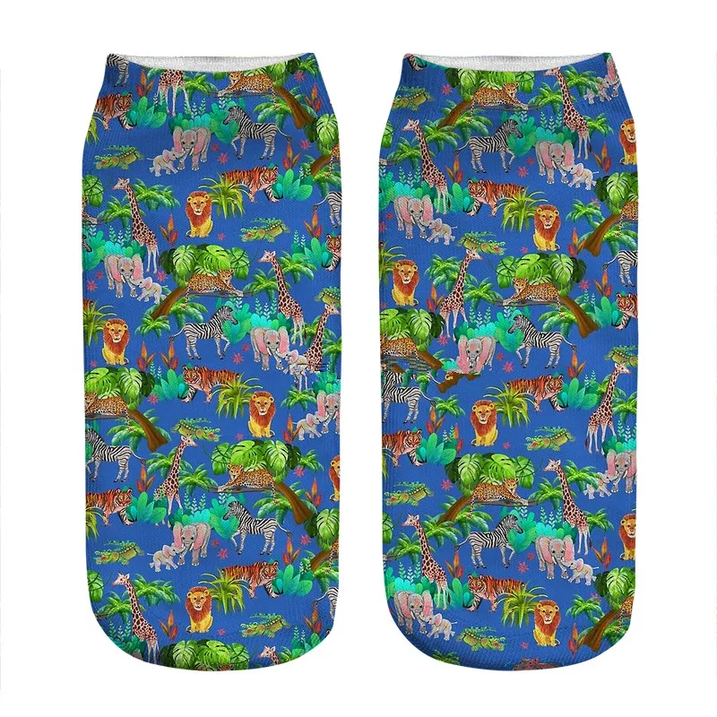 

Женские носки, милые носки с принтом джунглей и друзей, женские носки в стиле Харадзюку, веселые забавные новые милые подарочные носки для д...