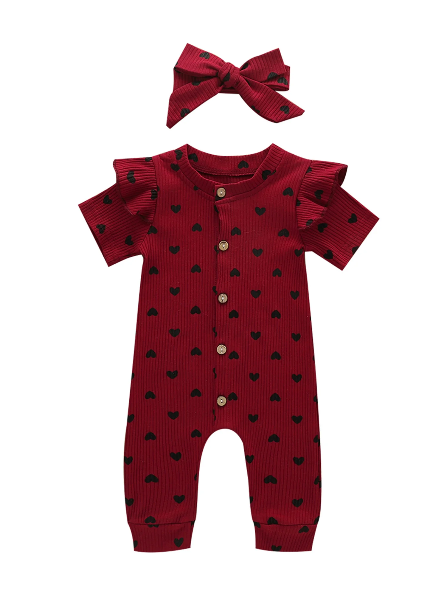

Newborn Infant Baby Girls Clothes Jumpsuit Romper Bodysuit +Pants Outfits Set