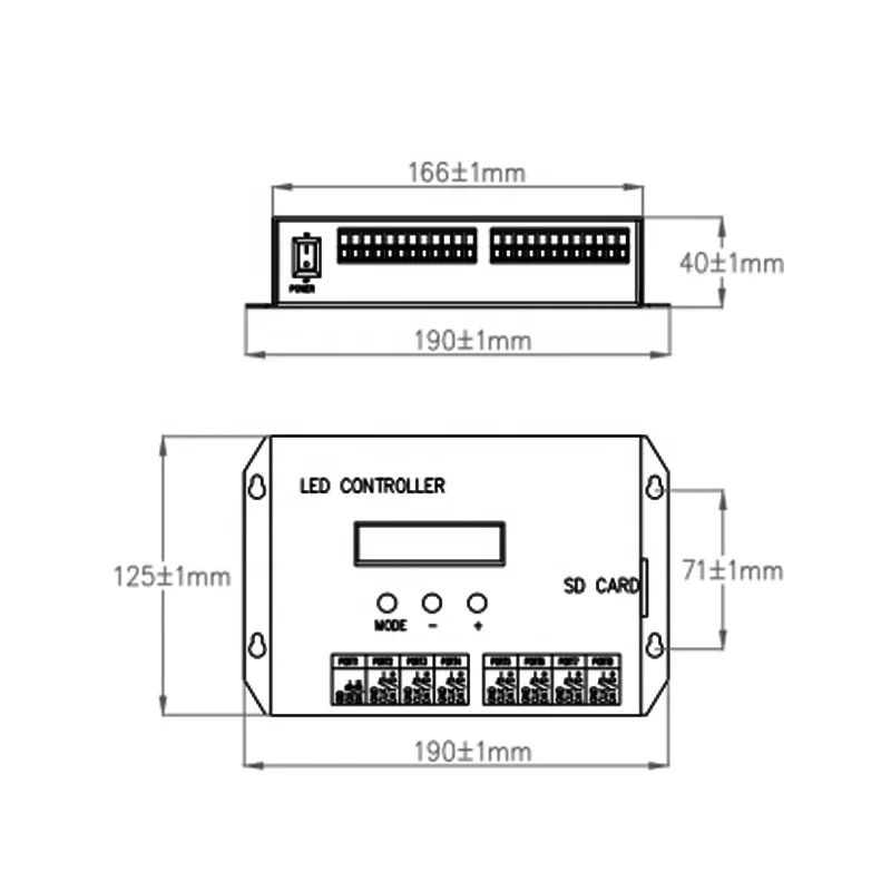 

LED control system outdoor and indoor RGB colorful 5 wires DMX controller