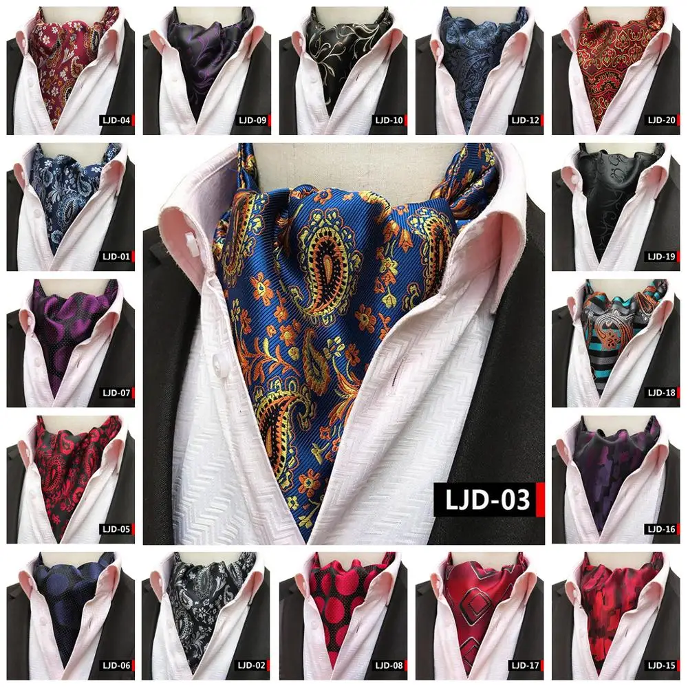 Аскотские Галстуки Cravat для мужчин, свадебные узорчатые Галстуки, красные, серые, синие, черные жаккардовые Тканые вечерние деловые шарфы