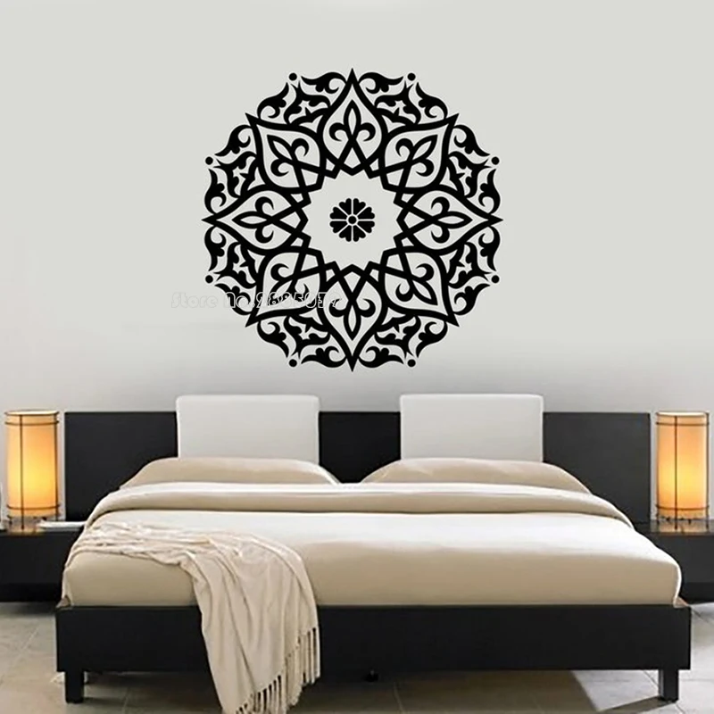 Узор символа Вселенной Космос настенная виниловая наклейка Мандала индийского религиозного духовного современного дома для спальни мурал декор LL391.