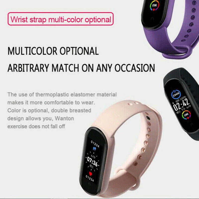 

M5 Smart Watch Men Women Heart Rate Monitor Blood Pressure Fitness Tracker Smartwatch Band 5 Sport Watch for IOS Android