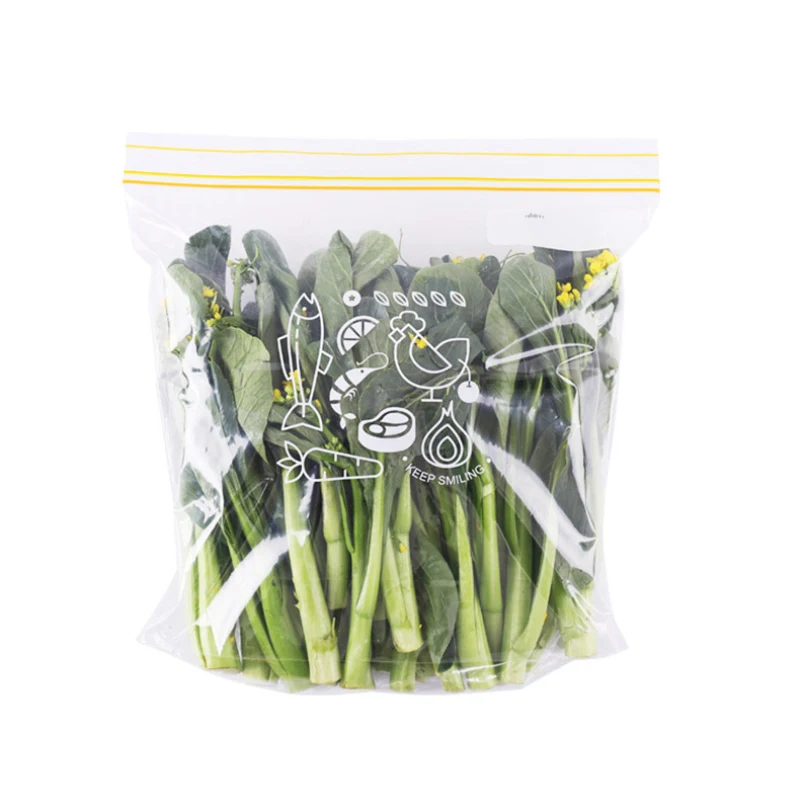 

30 Pcs Transparent Self Adhesive Seal Plastic Storage Bag Removable Double-tendon Food Preservation Bag Suit Kitchen Storage