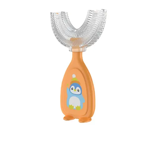 Зубная щетка U-образной формы, ручная детская зубная щетка, U-образная силиконовая мягкая щетка