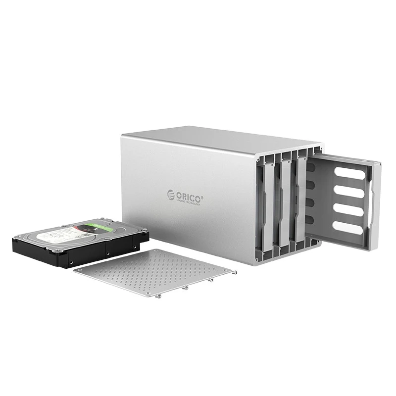 Док-станция для жесткого диска HDD Orico-WS400U3 серебристый до 40 ТБ 4 слота |