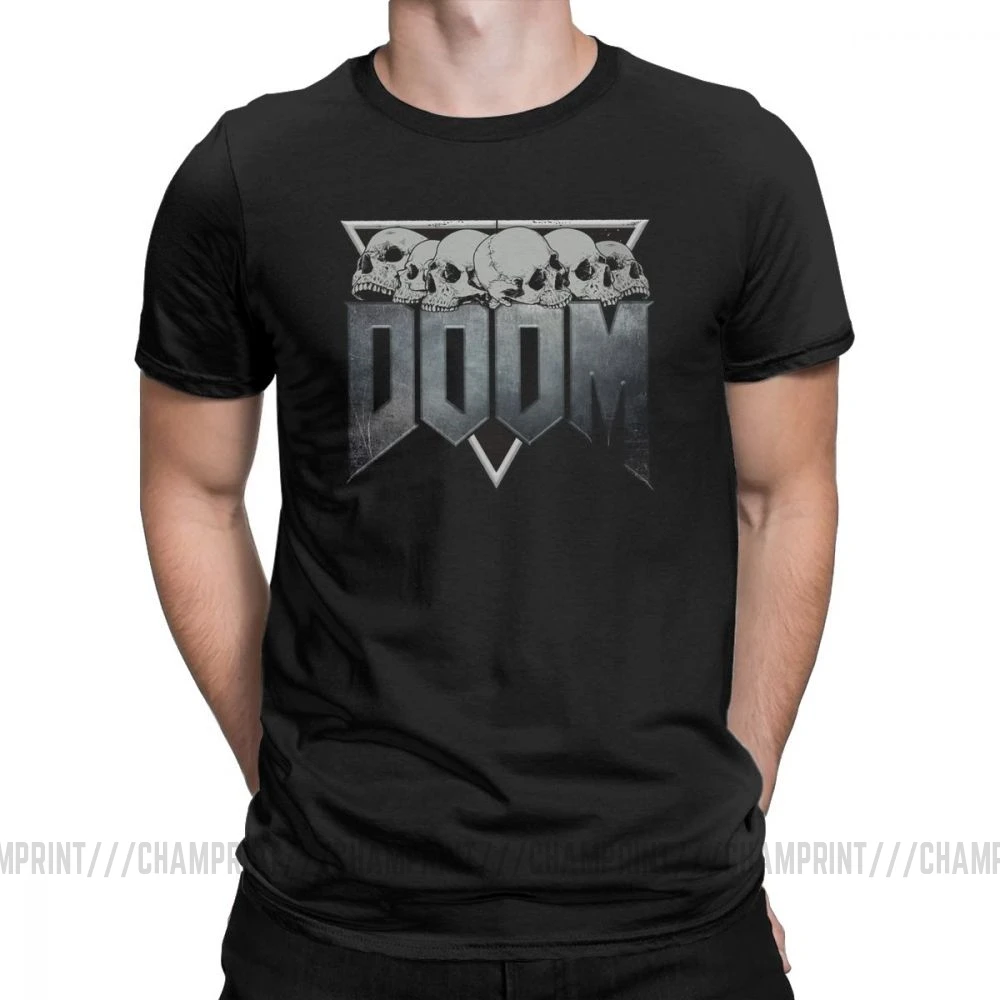 Мужская футболка Doom Eternal, хлопок, футболка, короткий рукав, игра, Конан, варвар, Тулса, змеиный культ, футболка, одежда с принтом - Цвет: Черный