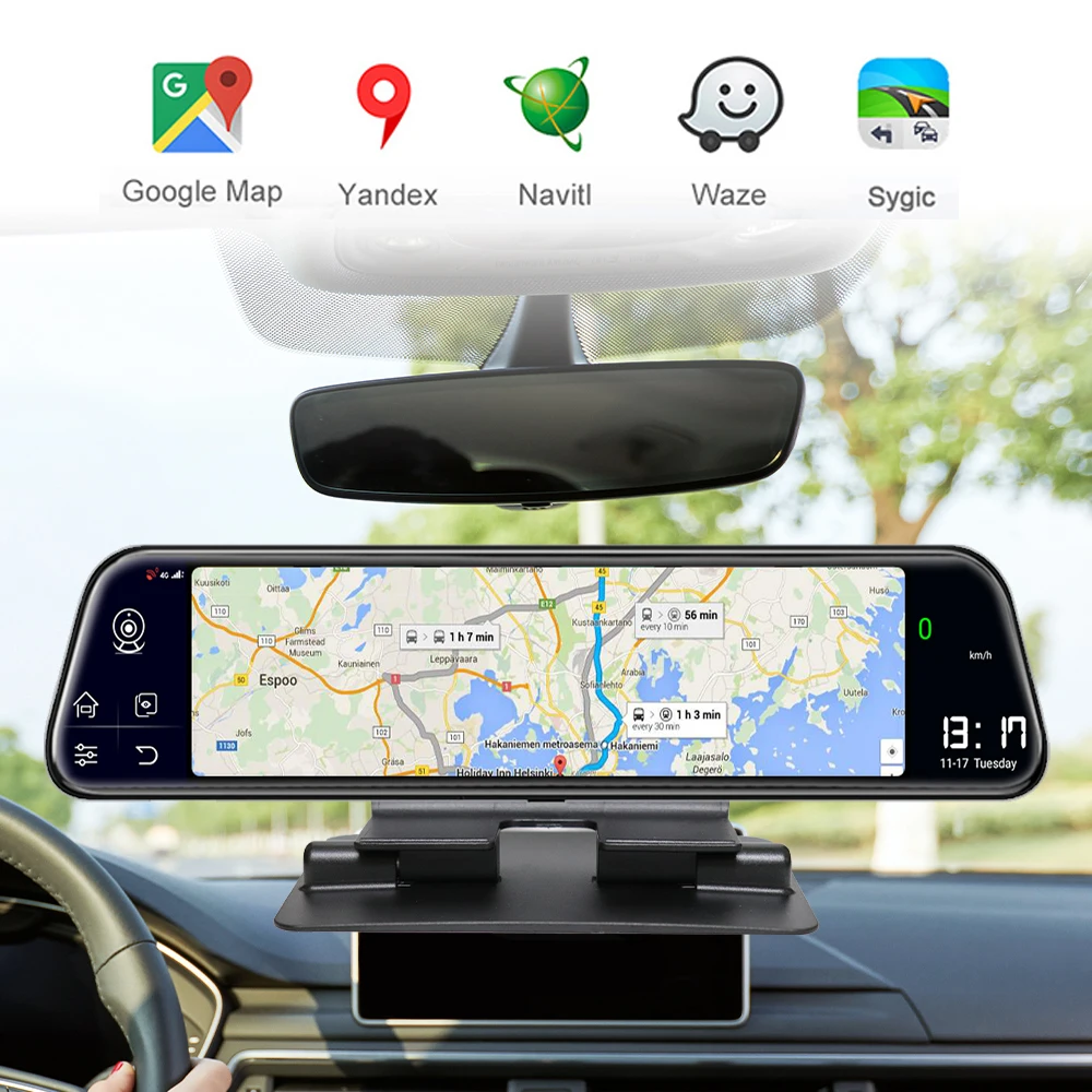 Автомобильное зеркало заднего вида 12 дюймов Android 8 1 FHD Автомобильный