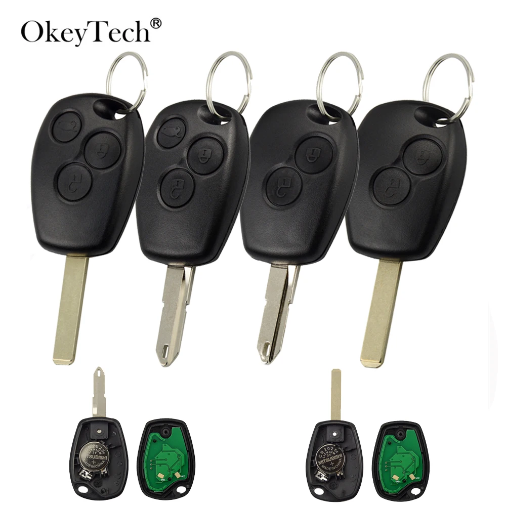OkeyTech 2/3 Кнопка 433 МГц PCF7946 чип дистанционный Автомобильный ключ для Renault Megane Kangoo Dacia
