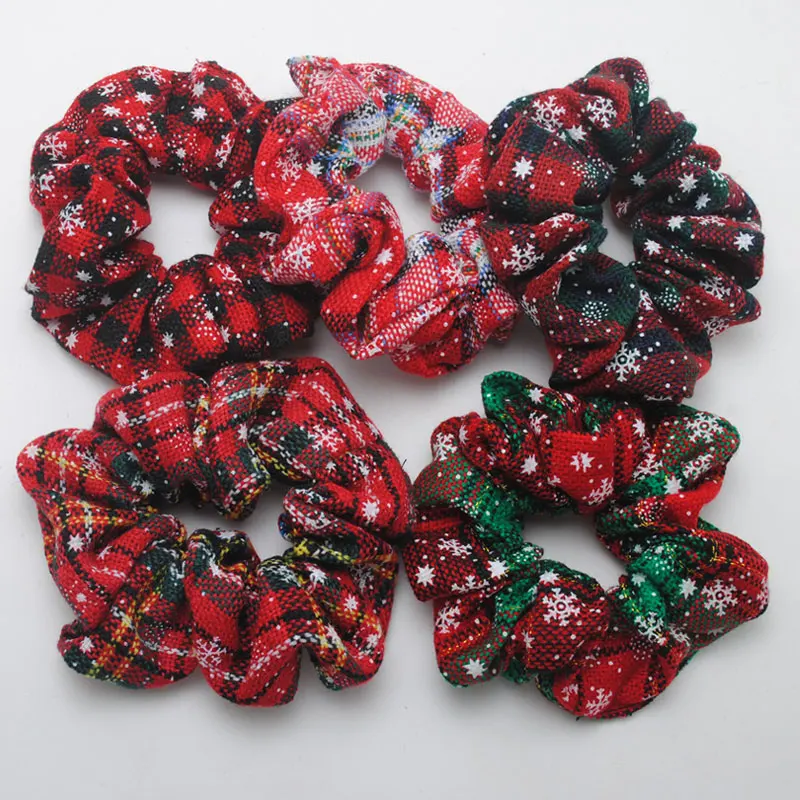 

5Pcs Women Girls Hair Scrunchies Merry Christmas Elastic Hair Bands Christmas Gift Hair Accessories Ponytail Hair Holders/Ties
