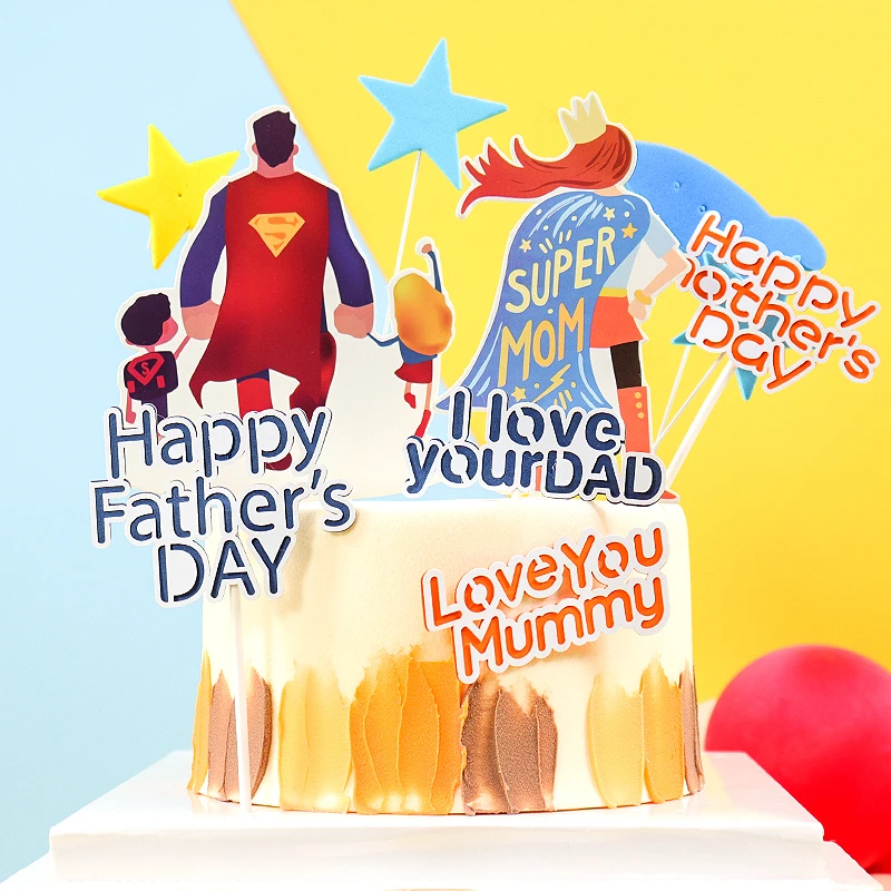 Cakelove креативный торт супер мама и папа Topper Happy Mother &amp Father Day Вечерние Декорации