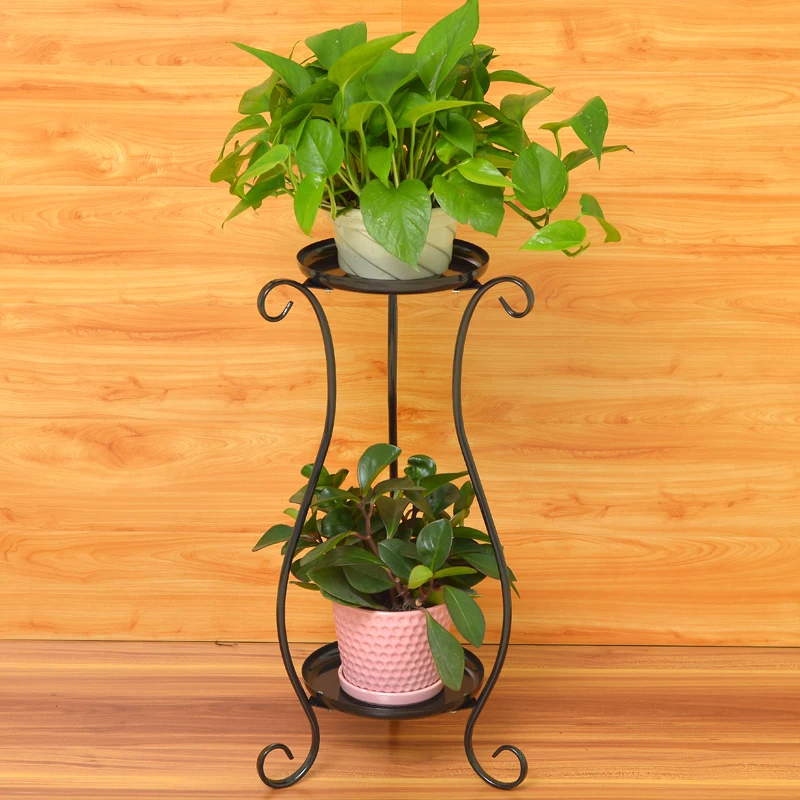 Европейский кованый железный многослойный Цветочный Стенд зеленый Luo Lan балкон