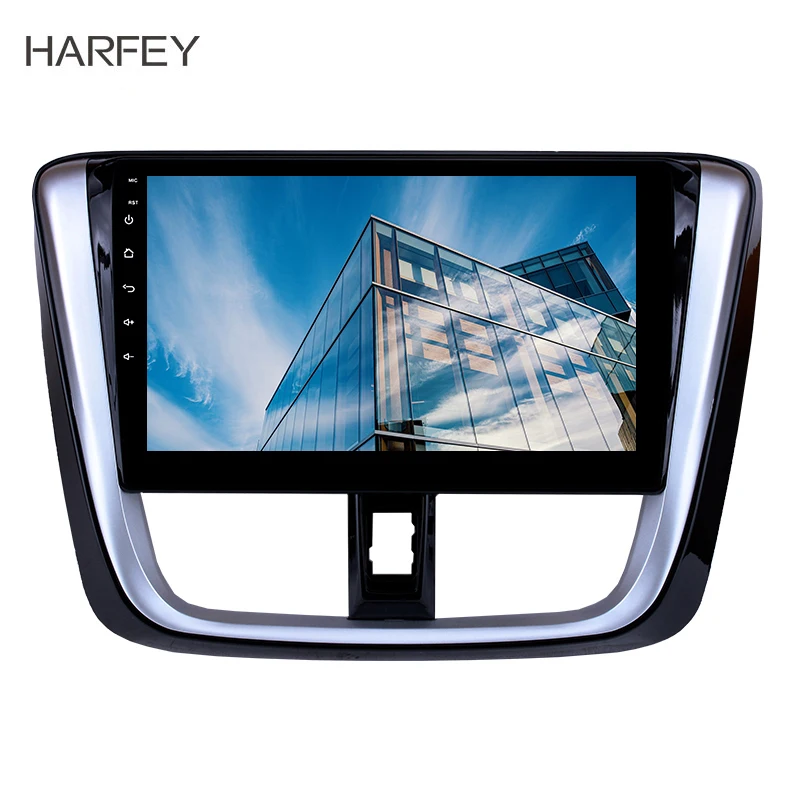 Автомагнитола Harfey 2 Din 10 1 дюйма HD Android 8 1/7 GPS для TOYOTA VIOS Yaris 2014 2015 2016 2017