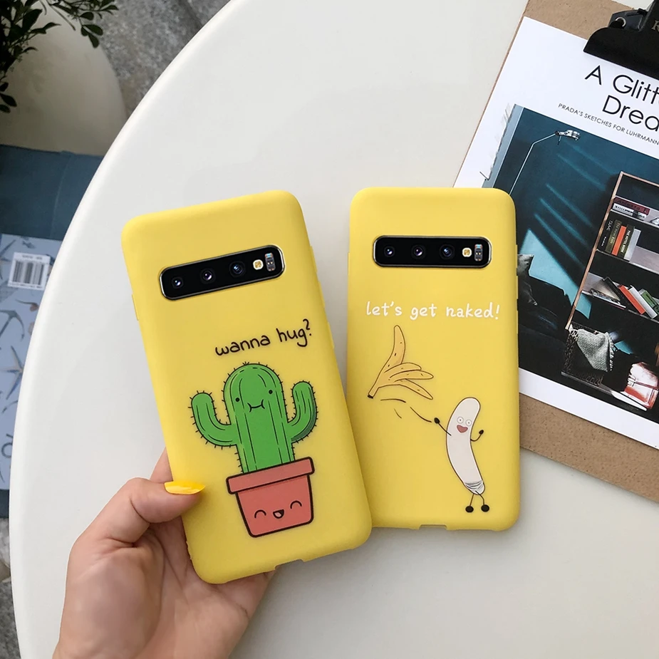 Мягкий чехол из ТПУ для Samsung Galaxy S10 милый тонкий матовый Plus S10E S 10 E чехол-бампер |