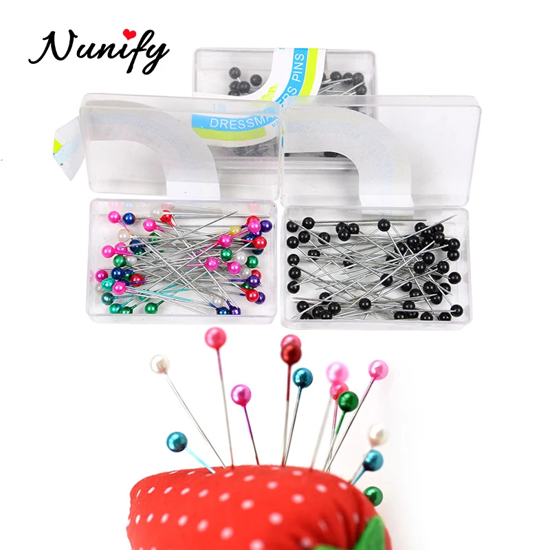 Булавки для одежды Nunify из нержавеющей стали Красочные Шариковые головки иглы