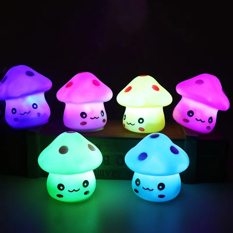 

Colorful Mushroom Night Light Baby Color Changing Mushroom Lamp Decor 2021 summer new High quality convenient and practical