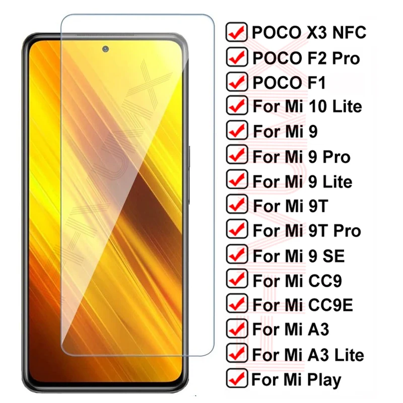 

Защитное стекло 11D для Xiaomi Poco X3 NFC F1 F2 Pro, закаленное защитное стекло для Mi 10 Lite, Mi9, 9 SE, 9T, CC9, CC9E, A3 Lite, пленка