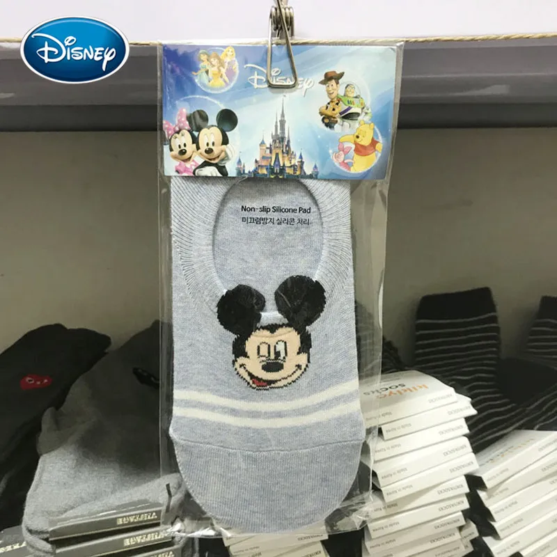 Disney короткие носки с рисунками на складе Силиконовое противоскользящее покрытие