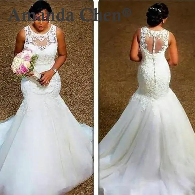 

New Design 2019 Lace Mermaid Wedding Dresses