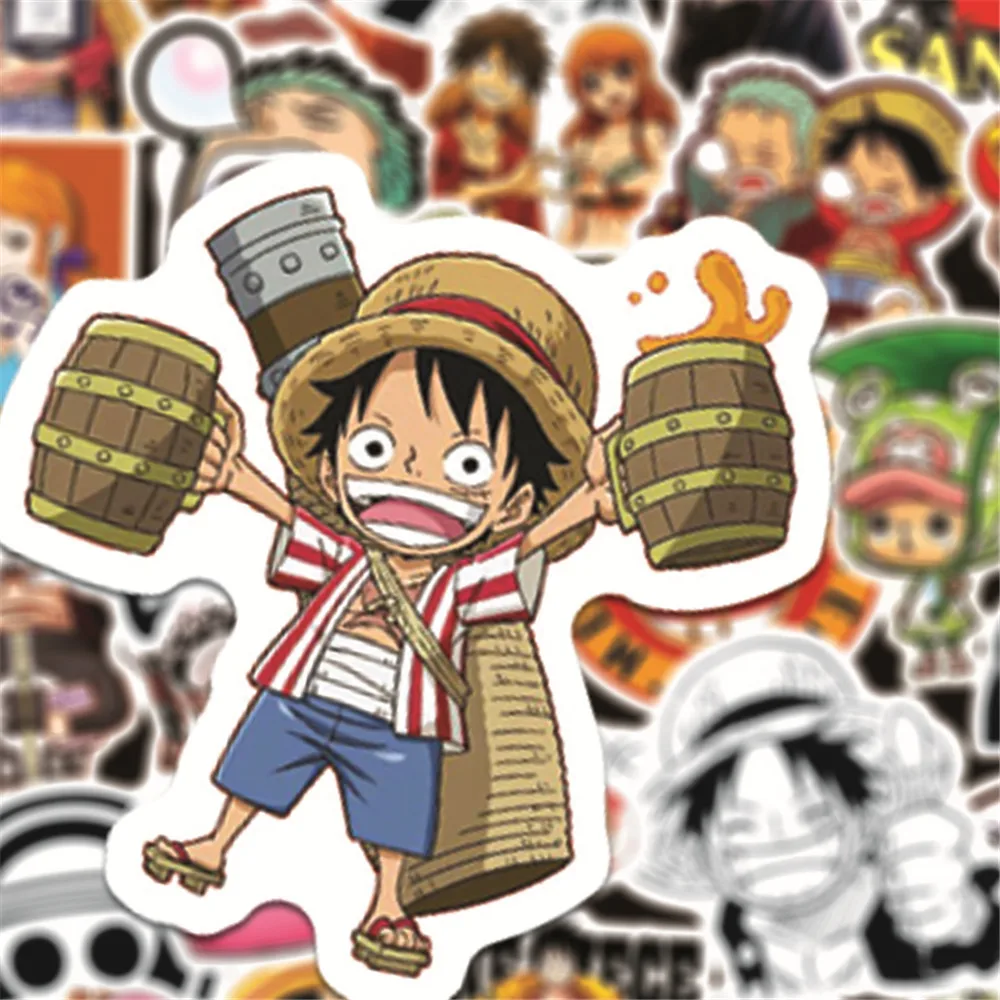50 шт. аниме 2020 ONE PIECE Luffy Мультяшные наклейки для автомобиля ноутбука рюкзака