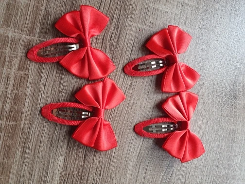 1 пара милый красный бант для волос с зажимом бантом аксессуары заколки девочек