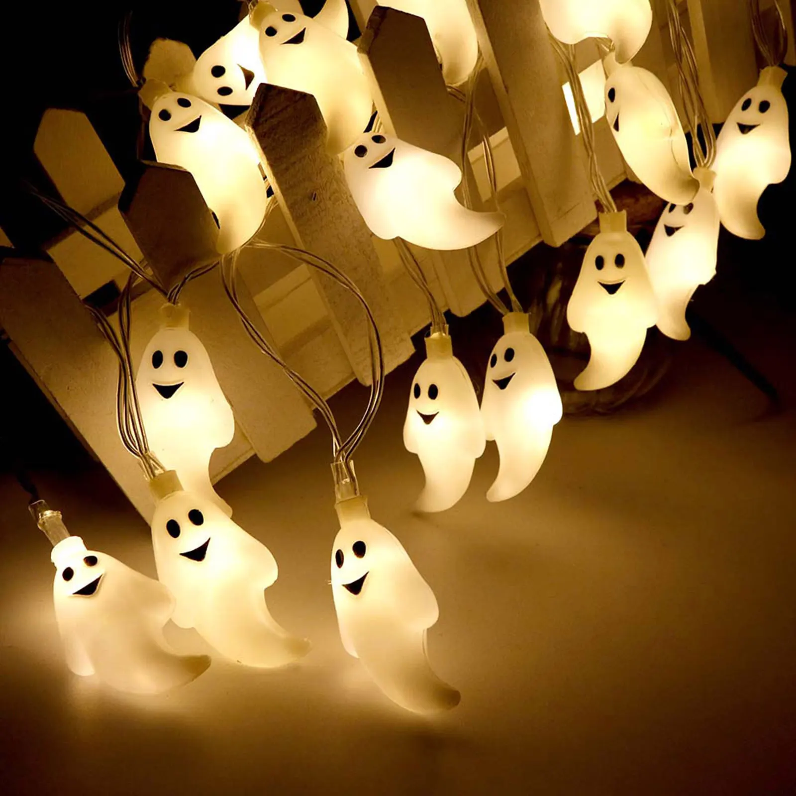 

Светодиодный светильник призрака на Хэллоуин, праздничное освещение для дома, детской, спальни вечерние вечеринки, сада, реквизит для украш...