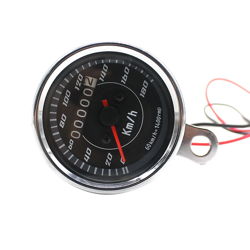 

Motorcycle Speedometer Meter Odometer with Blue LED Backlight (Silver)