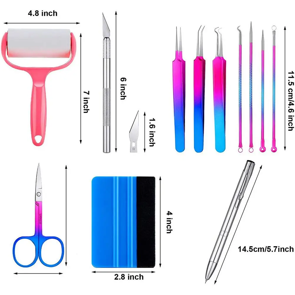 

14 Pcs/set Craft Vinyl Weeding Tools Set Basic Vinyl Tool Silhouettes Cameos DIY Accessories Handmade Tool Gardening Wholesale