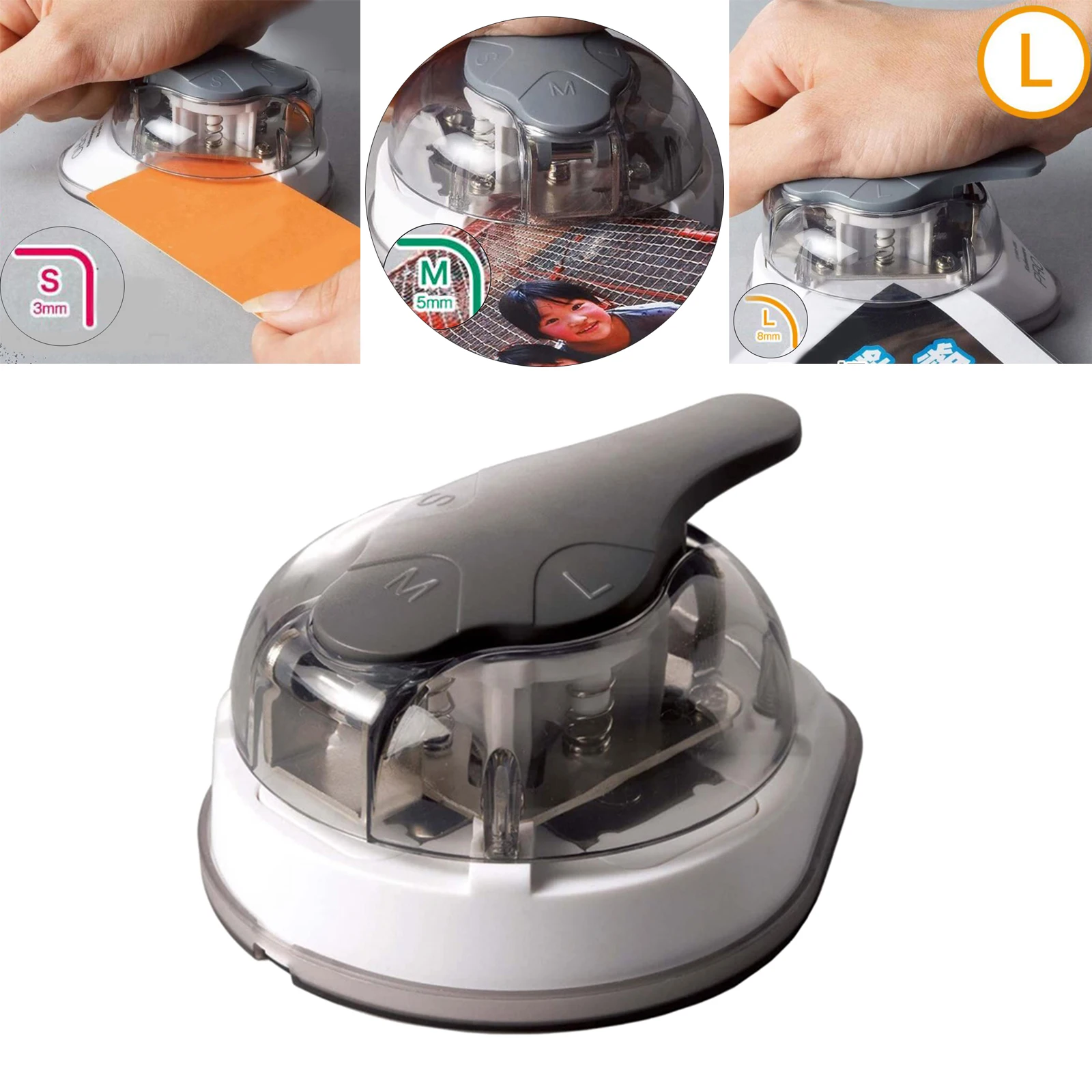 

Mini Portable 3-in-1 Paper Corner Punch Supplies 3mm 5mm 8mm Gift Cards Making Border Rounder Laminate DIY Projects Photo Cutter