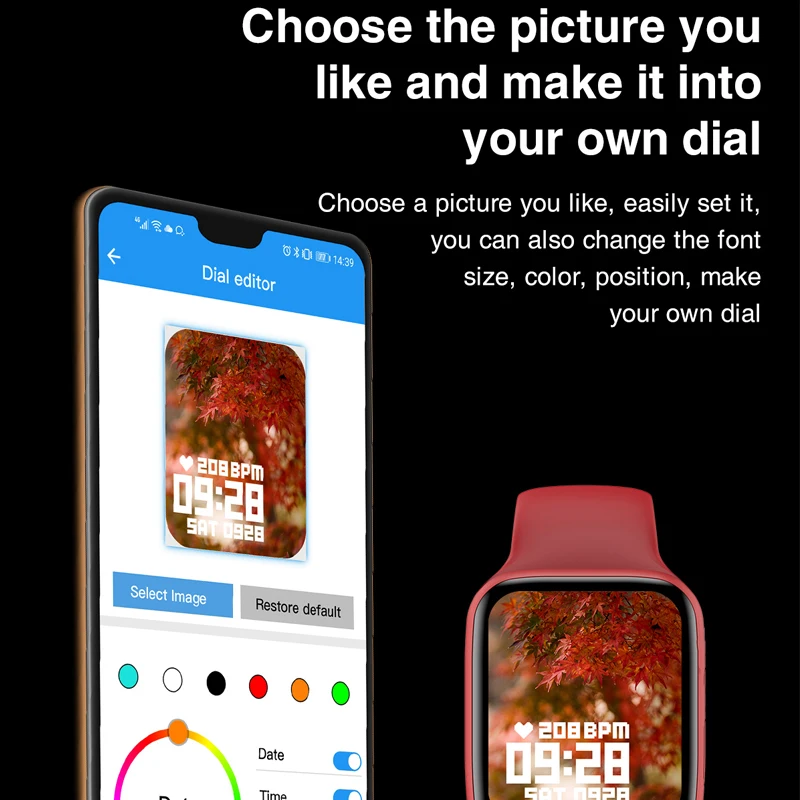 

2021 HW22 Smart Watch 1.75 inch Series 6 Bluetooth Call Smartwatch IP67 Waterproof Men Women DIY Watchfaces PK HW12 fk88 w26 w46