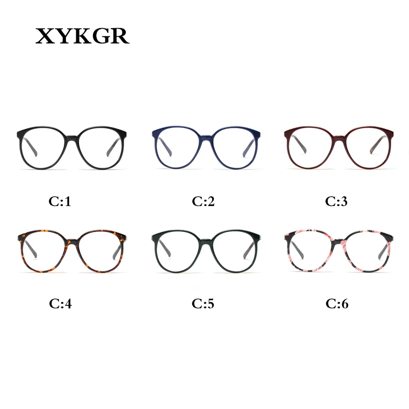 XYKGR тренд круглая рамка в стиле ретро женские очки женская большая оправа дикая