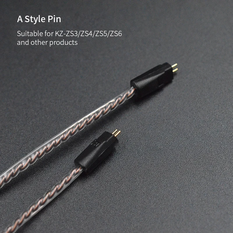 KZ Earphones Cable with Microphone 2 Pin Upgrade Headphone Wire Mic for ZST ZSN ZS10 pro ZS3 ZS6 AS16 AS12 Pro | Электроника