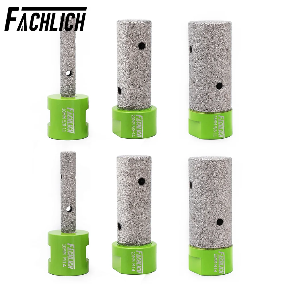 

2pcs Dia 10/20/25mm Diamond Finger Milling Bits Tile Ceramic Marble Beveling Existing Holes Angle Grinder M14 or 5/8-11 thread