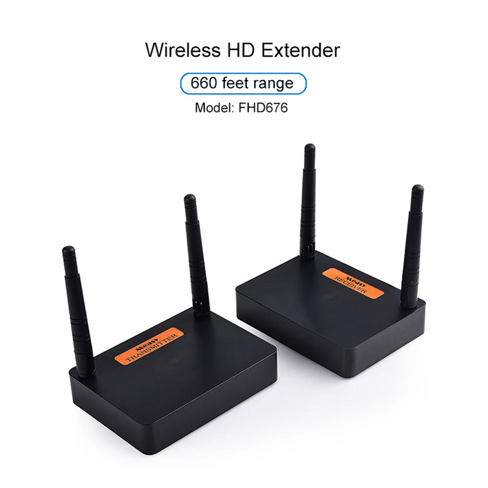 

Wireless HDMI Compatible Extender Measy FHD676 AV Sender 656-Foot Range AV Video Audio Transmitter Sender Receiver