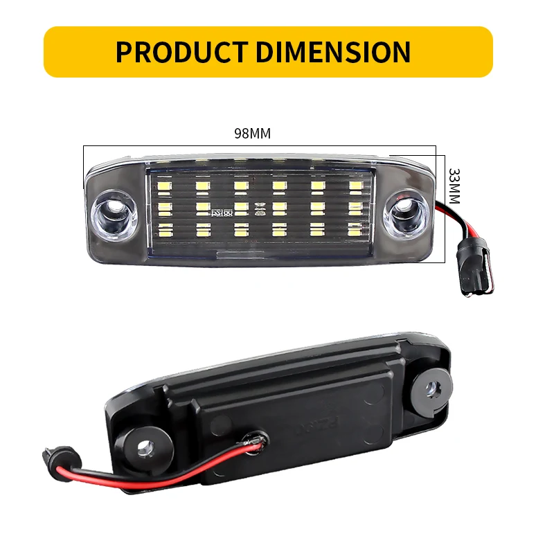 

2pcs High Quality Error Free LED Car License Plate Lights for Hyundai Kia Sportage 12v White for Sonata 10 Sonata YF GF 10