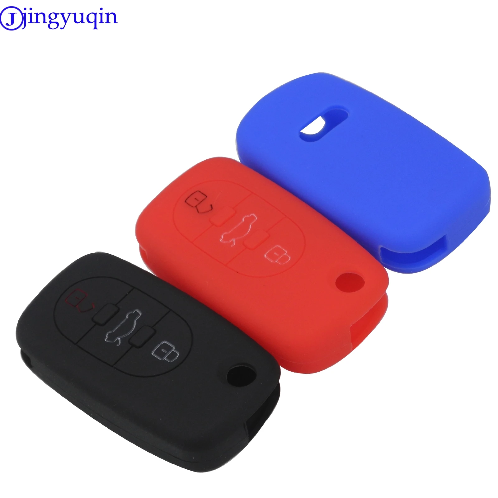 

jingyuqin 3 Buttons Entry Remote Car Key Silicone Cover Case for Citroen DS3 DS4 DS5 DS6 Flip Floding Key Case FOB Styling