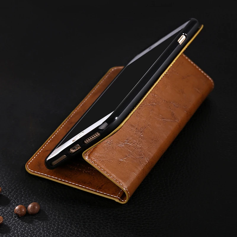 Кожаный чехол-бумажник с откидной крышкой для iPhone X 5 5s SE 6 s 7 8 Plus чехол Samsung Galaxy S3 S4 S5