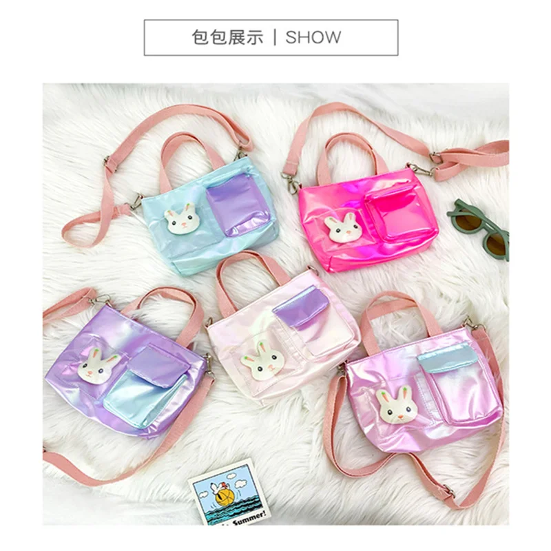 2022 Sacs holographiques girls Sac à bandoulière pour femmes sacoche à épaule en PVC fourre-tout couleur bonbon