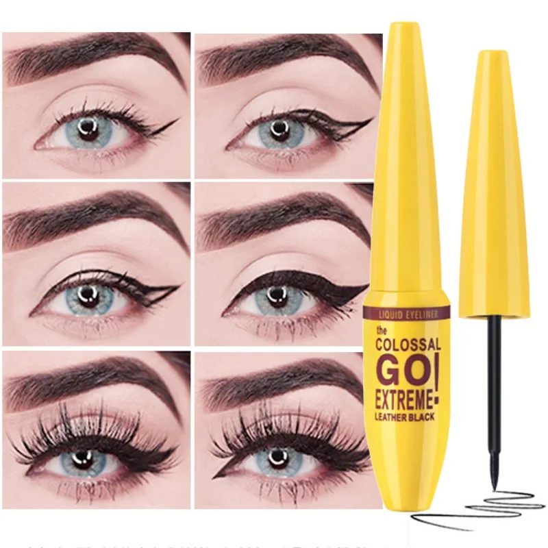 Яркая Черная Подводка для глаз жидкая ручка карандаш стойкий водонепроницаемый